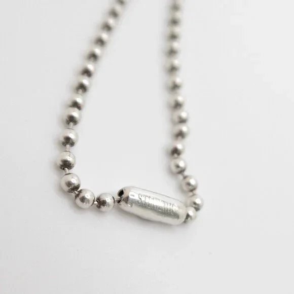 Authentic Chrome Hearts Guitar Pick Pendant + Ball Chain Necklace - Picture 6 of 7